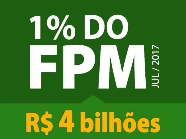 Leia mais sobre o artigo Valor do 1% do FPM chega a R$ 4 bilhões