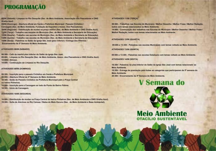 Leia mais sobre o artigo Participação da Comunidade é o foco principal da 5ª Semana do Meio Ambiente