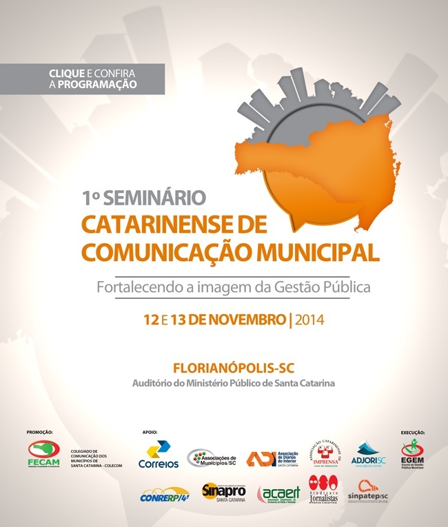 Leia mais sobre o artigo FECAM e COLECOM promovem 1º Seminário Catarinense de Comunicação Municipal