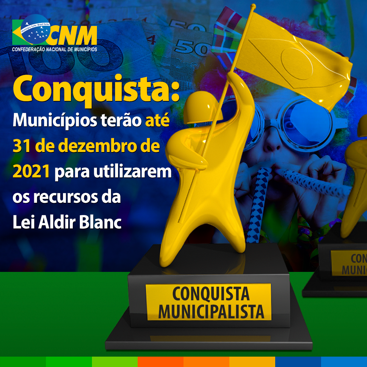 Você está visualizando atualmente Conquista: Municípios terão até 31 de dezembro de 2021 para utilizarem os recursos da Lei Aldir Blanc