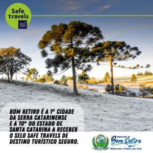 Leia mais sobre o artigo Bom Retiro é a 1ª cidade da Serra Catarinense e 10ª de Santa Catarina a receber certificação internacional de segurança sanitária em turismo