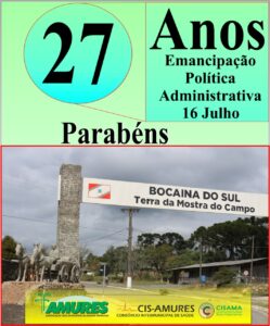 Leia mais sobre o artigo Feriado Municipal em homenagem ao aniversário de Bocaina do Sul