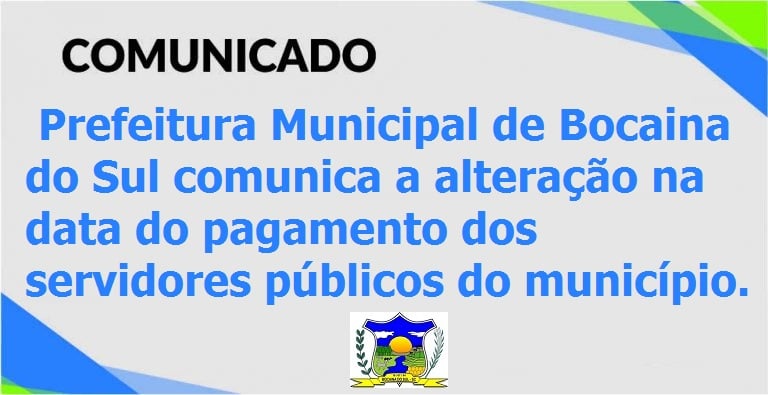 Você está visualizando atualmente Mudança na data do pagamento do Servidores Municipais