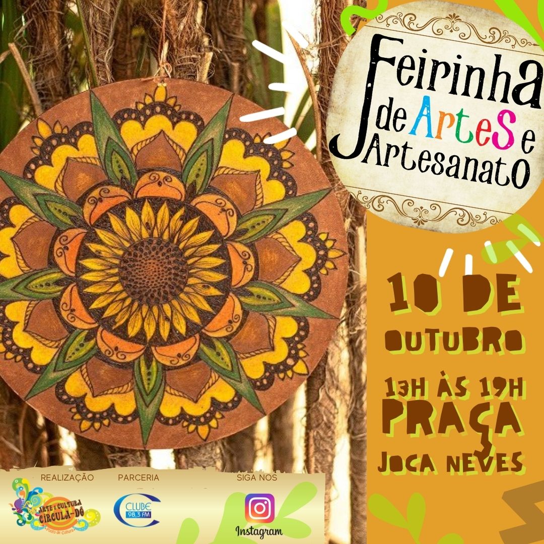 Você está visualizando atualmente Feirinha de Artes e Artesanatos da Praça Joca Neves retorna neste domingo