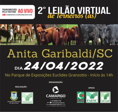 Você está visualizando atualmente Leilão Virtual de Terneiros e Terneiras será no dia 24/04 em Anita Garibaldi