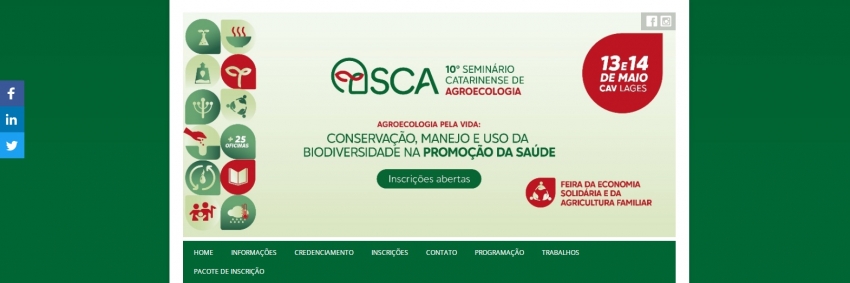 Você está visualizando atualmente Lages sediará Seminário Catarinense de Agroecologia, nos dias 13 e 14 de maio