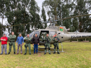 Leia mais sobre o artigo Guarnição da 5º Base de Aviação da Polícia Militar de Santa Catarina visitam o município de Cerro Negro