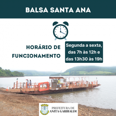 Leia mais sobre o artigo Funcionamento da Balsa Santa Ana