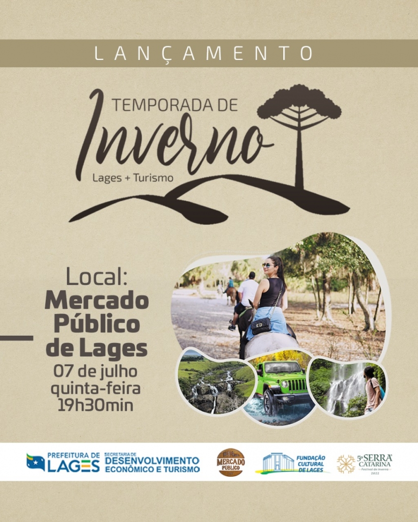 Você está visualizando atualmente Turismo: Prefeitura de Lages lançará oficialmente a Temporada de Inverno