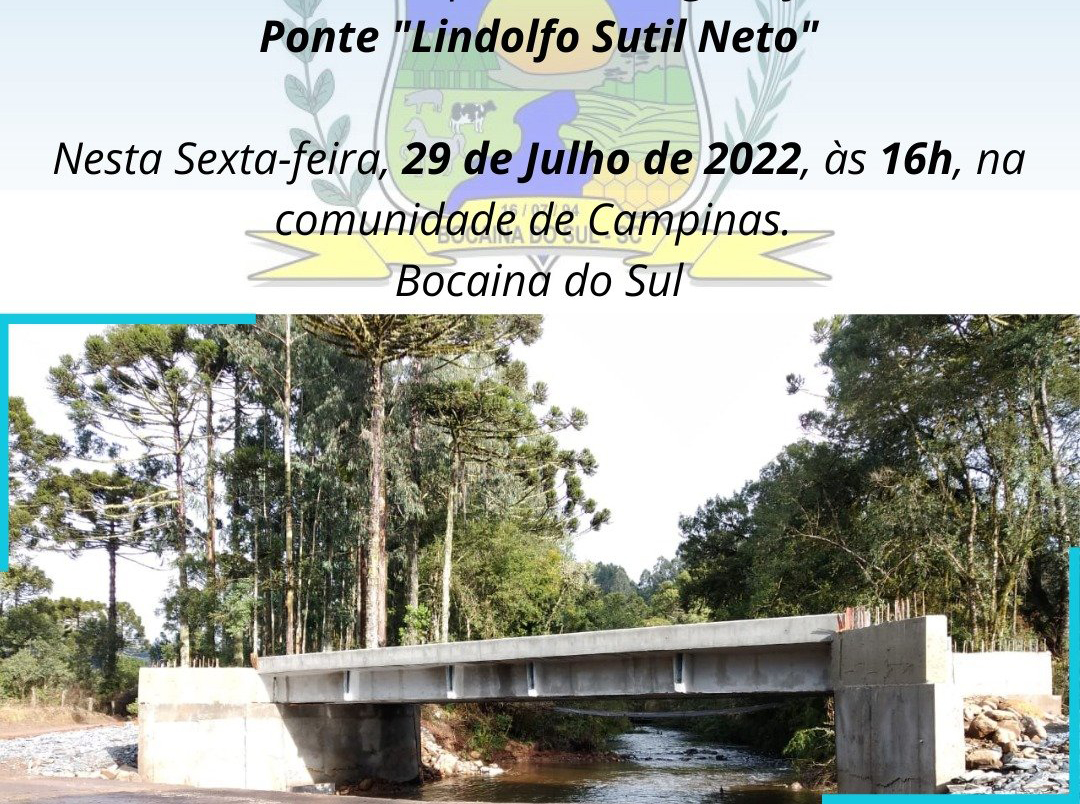 Você está visualizando atualmente Ponte sob o Rio Campinas será inaugurada nesta sexta-feira (29)