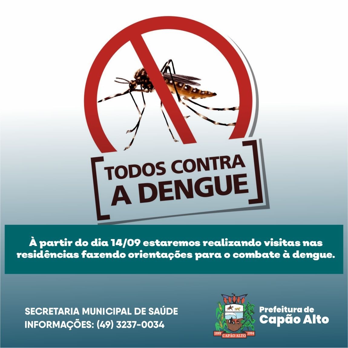 Leia mais sobre o artigo Agentes de endemias e comunitários realizam ações contra a dengue nesta quarta-feira