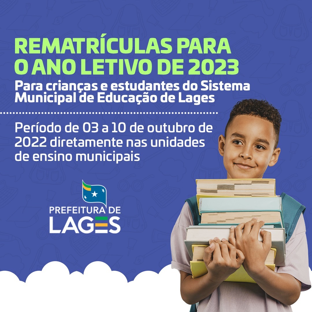 Você está visualizando atualmente Prefeitura de Lages divulga o cronograma de rematrículas para o ano letivo de 2023