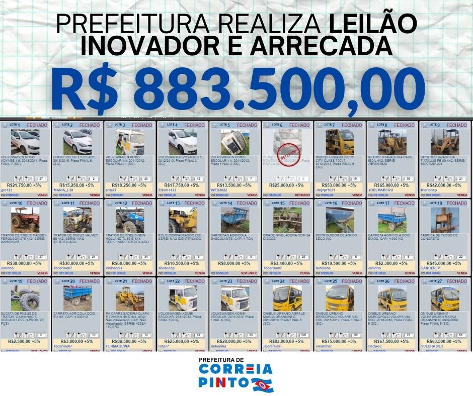 Você está visualizando atualmente Leilão da Prefeitura de Correia Pinto