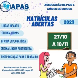 Leia mais sobre o artigo Associação que atende surdos na Serra está com matrículas abertas para novos alunos