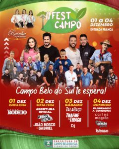 Leia mais sobre o artigo II Fest Campo é lançada com shows nacionais e regionais, cultura, amostras e a valorização do município