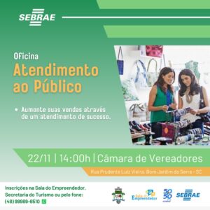 Leia mais sobre o artigo Sebrae/SC promove Oficina de Atendimento ao Público em Bom Jardim da Serra