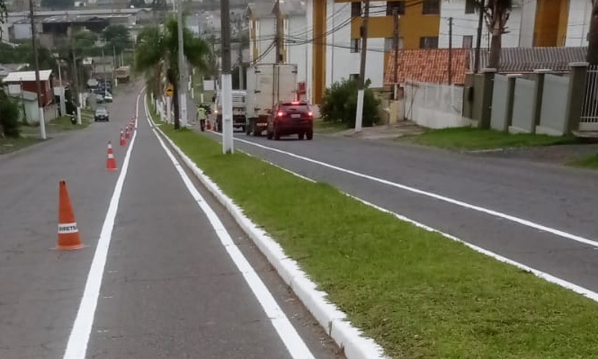 Você está visualizando atualmente Prefeitura de Lages implanta ciclofaixas em trecho da avenida Marechal Castelo Branco