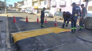 Leia mais sobre o artigo Prefeitura de São Joaquim Realiza Sinalização de Placas e Lombadas na Cidade