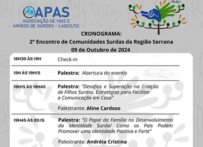 Você está visualizando atualmente APAS promove 2º Encontro de Comunidades Surdas da Região Serrana